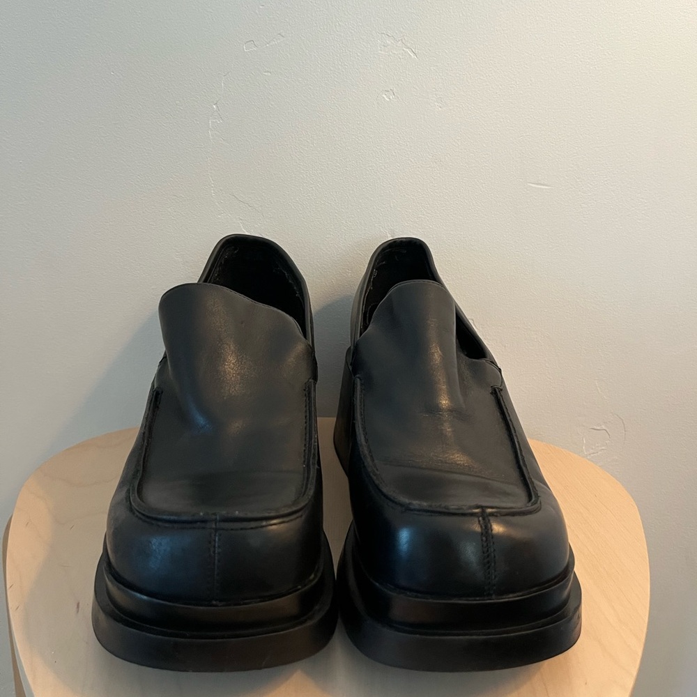 90s/00s Steve Madden Black Leather Loafers